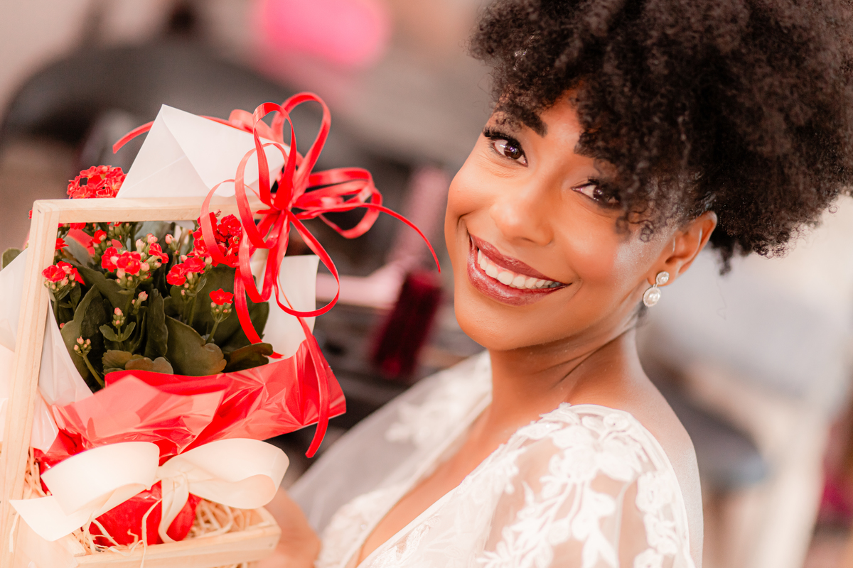 Making of Noiva Casamento Vestido de noiva Buquê de Noiva