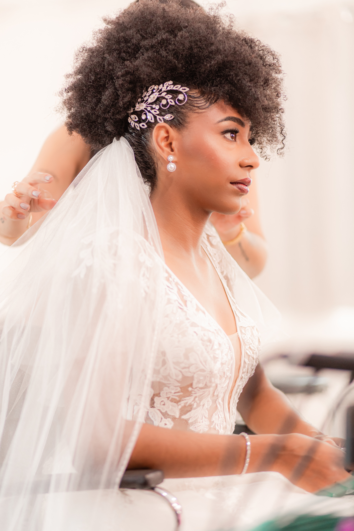 Making of Noiva Casamento Vestido de noiva Buquê de Noiva