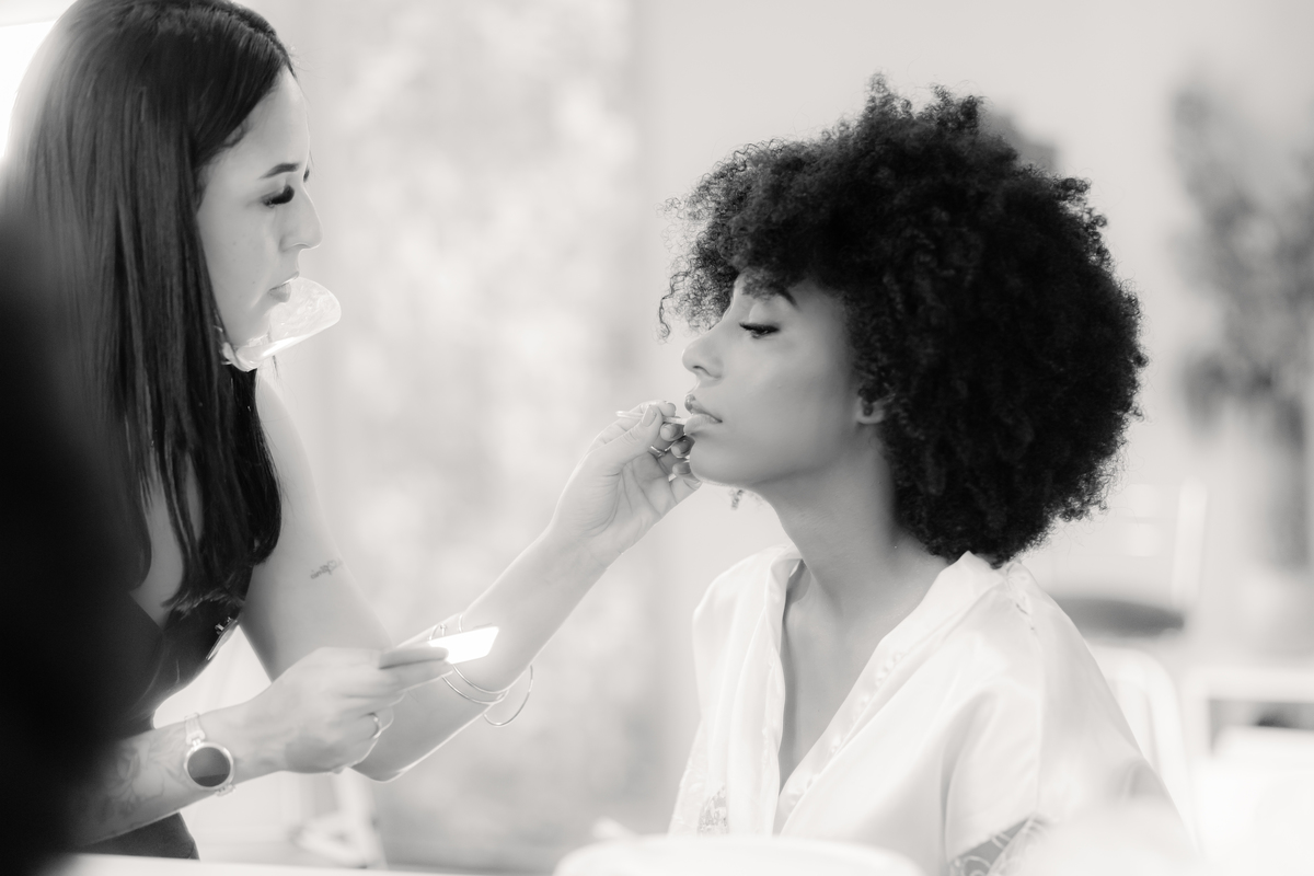 Making of Noiva Casamento Vestido de noiva Buquê de Noiva