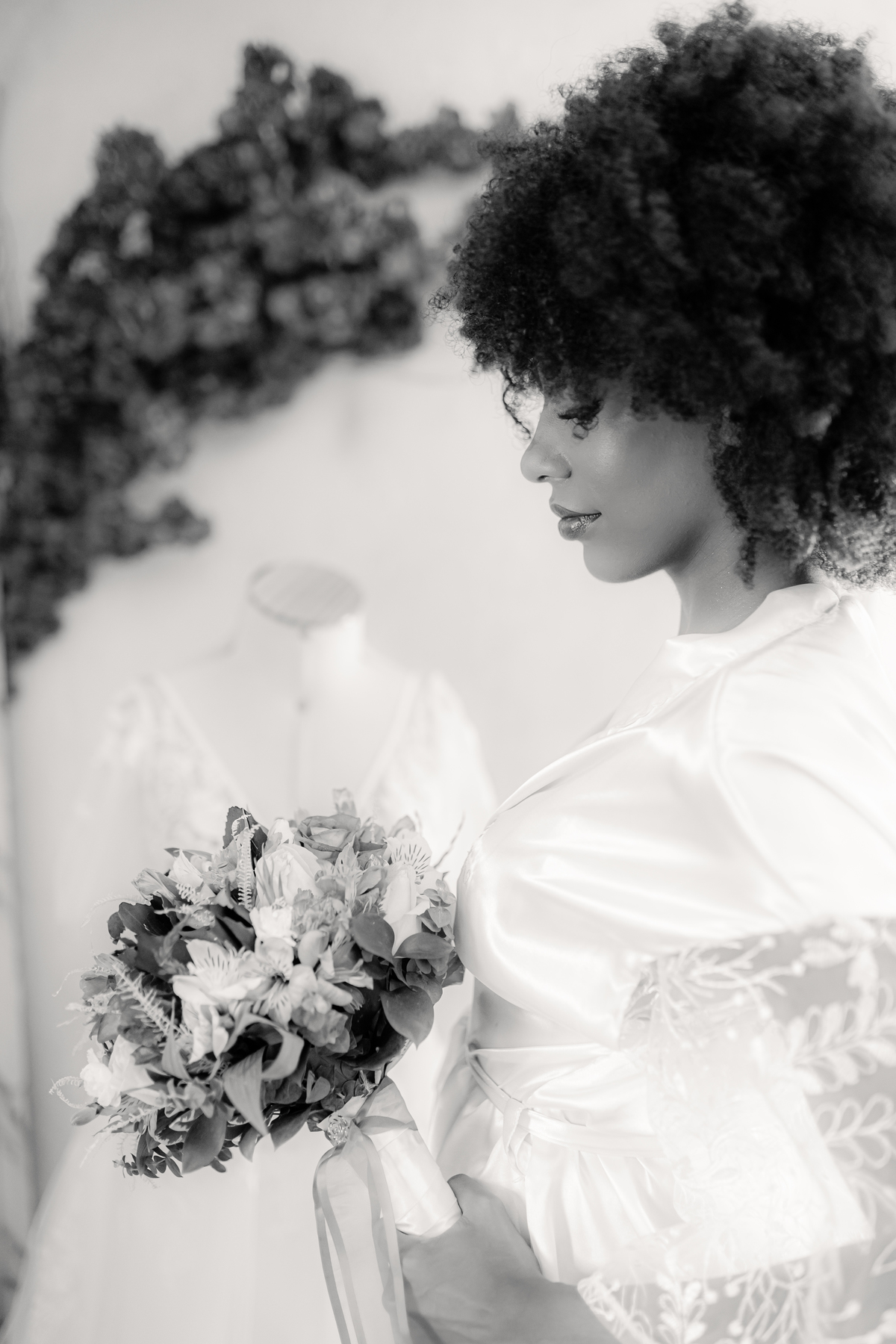 Making of Noiva Casamento Vestido de noiva Buquê de Noiva