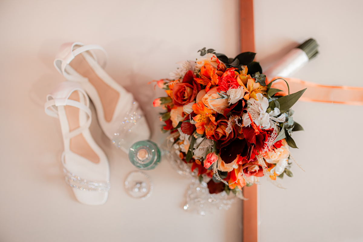 Making of Noiva Casamento Vestido de noiva Buquê de Noiva