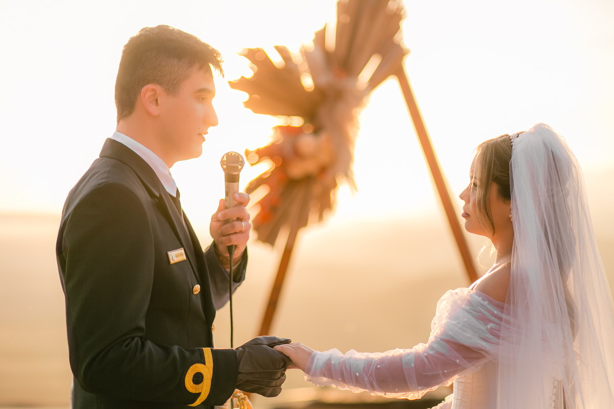 Momento dos votos Noiva e Noivo