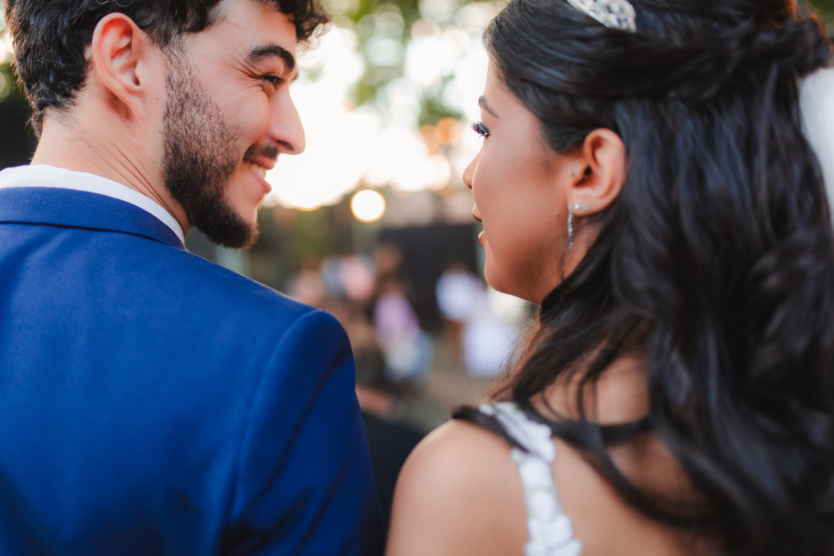 casamento inesquecível emoção sonho realização noiva noivo olhares amor