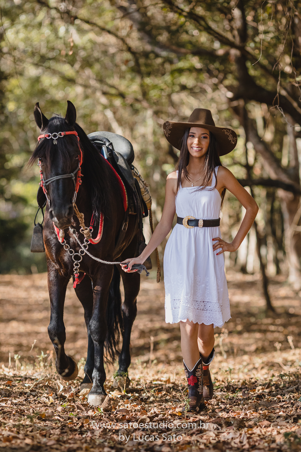 Book de 15 anos com cavalo realizado em São Gotardo-MG