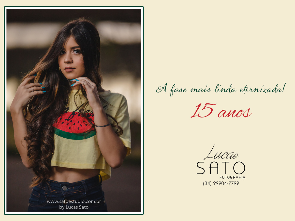 Ensaio de 15 anos e os estilos de roupas e looks. Ensaio feminino realizado na cidade de São Gotardo-MG