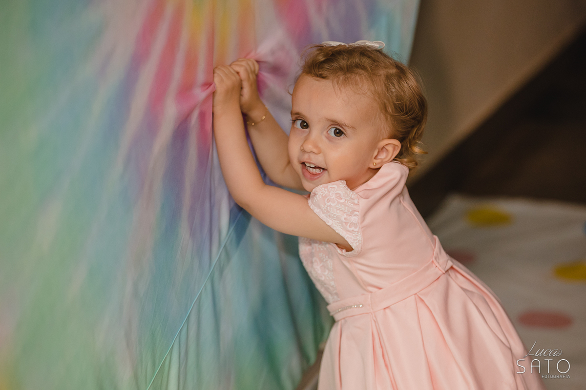 Retrato de perto da festa infantil realizado em São Gotardo-MG