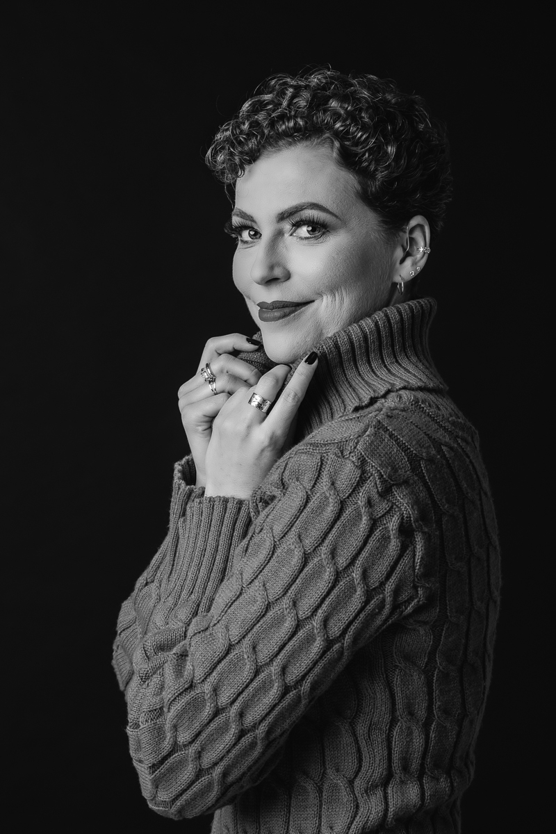 Foto preto e branco realizado no estúdio Lucas Sato-Fotografia