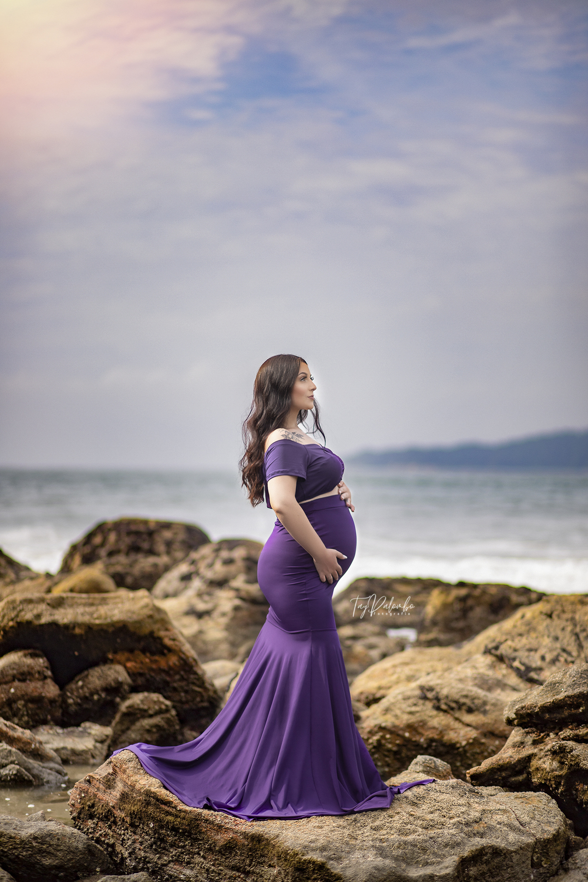 ensaio gestante praia