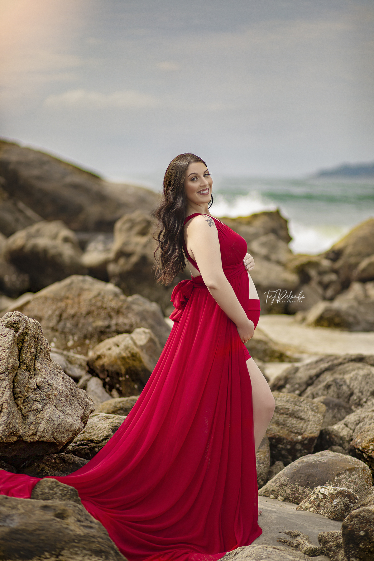 ensaio gestante praia