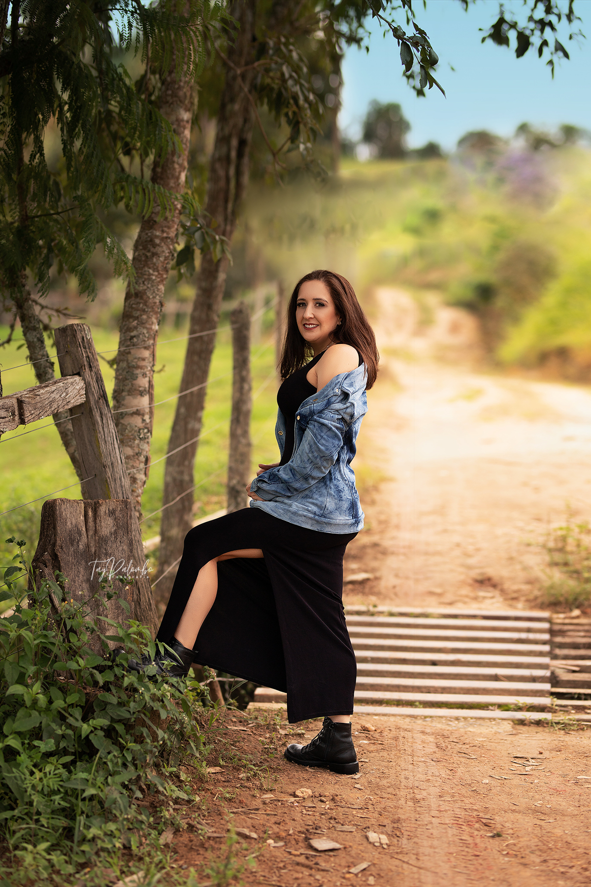 ensaio feminino no campo