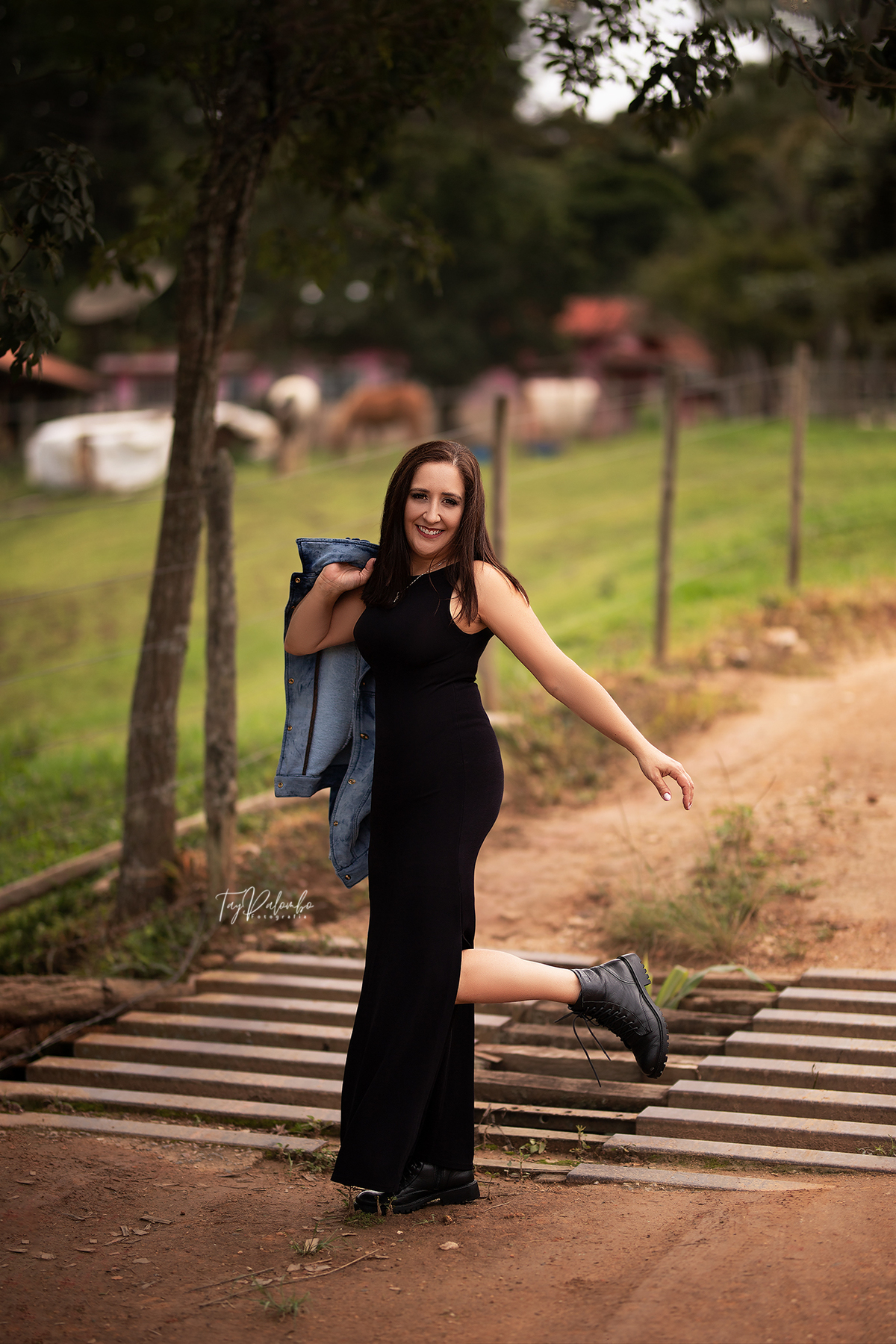 ensaio feminino no campo