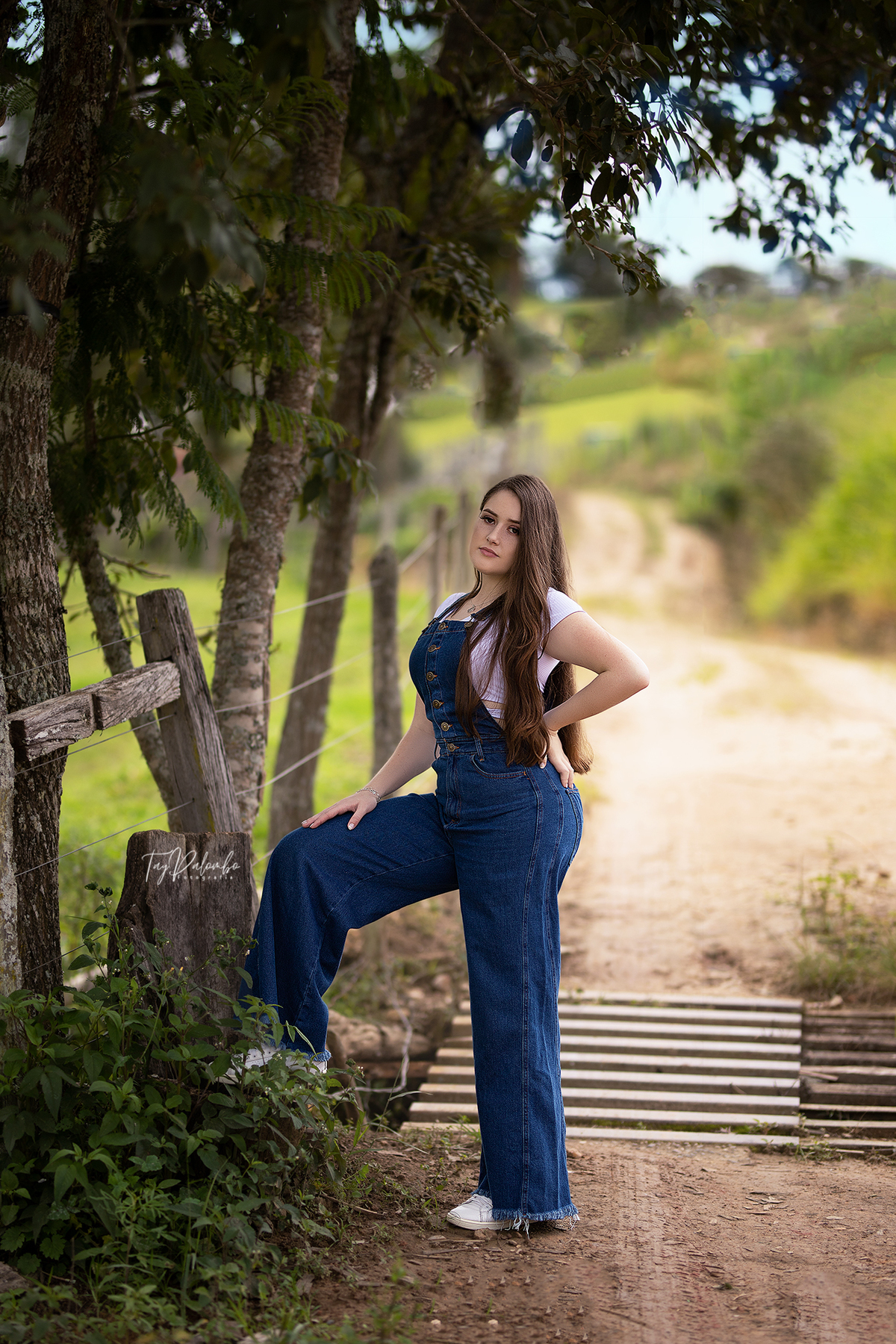 ensaio feminino no campo