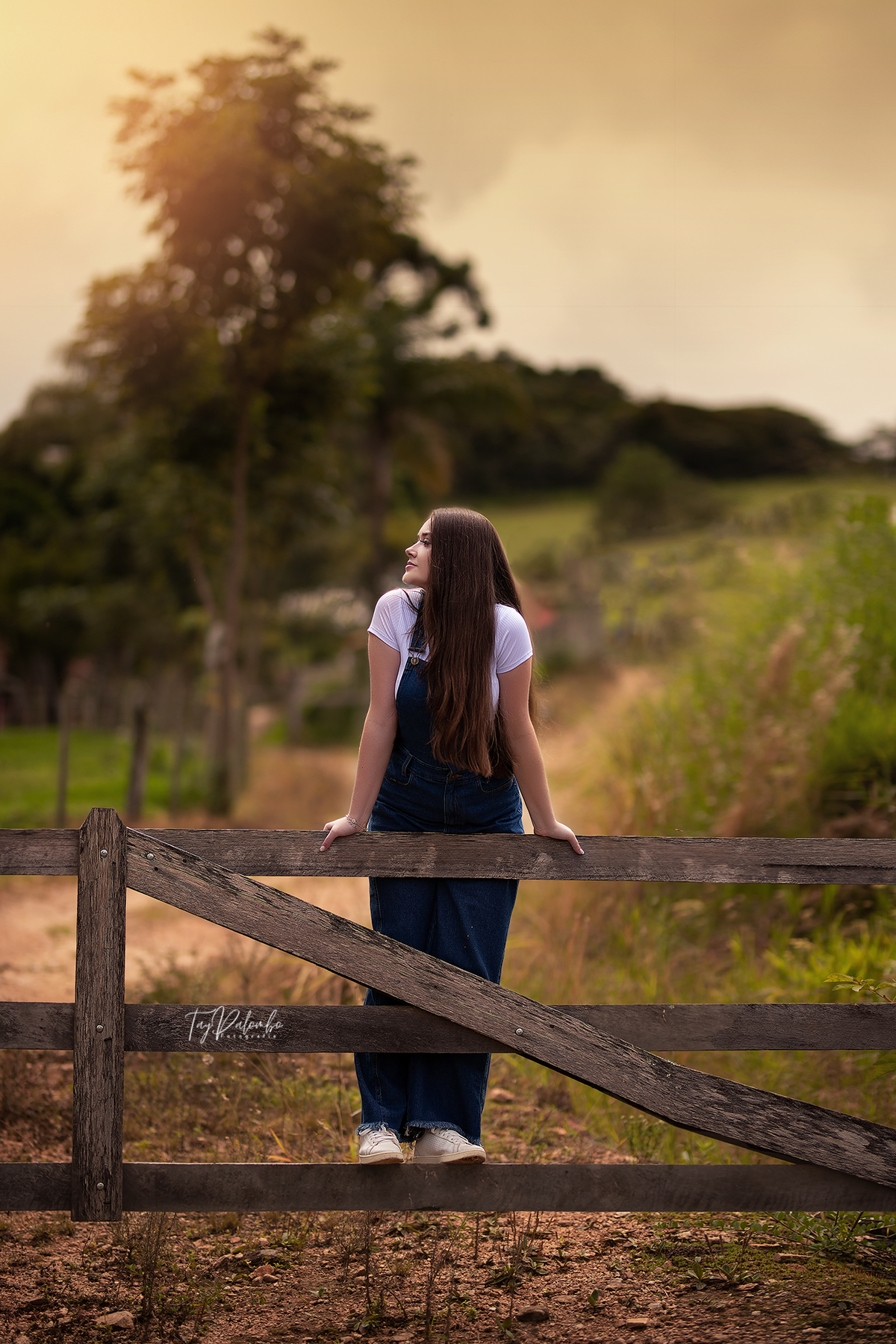 ensaio feminino no campo