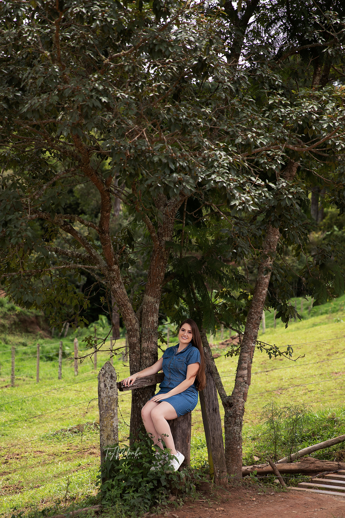 ensaio feminino no campo