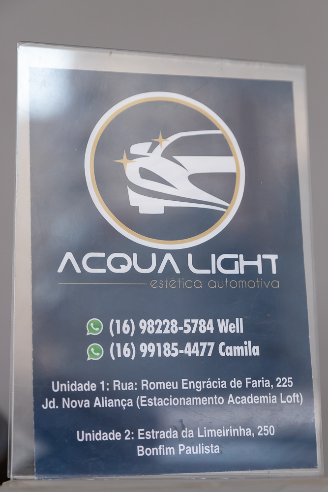 Sessão Fotográfica na Acqua Light Estética Automotiva