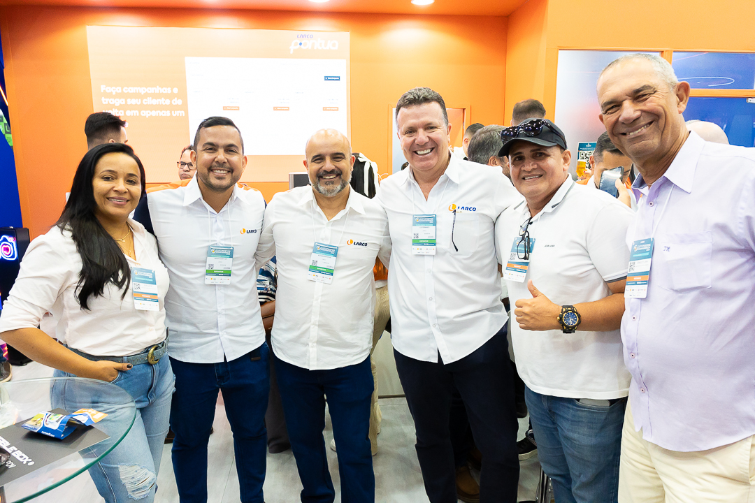 O estande da Larco pronto para receber clientes e parceiros