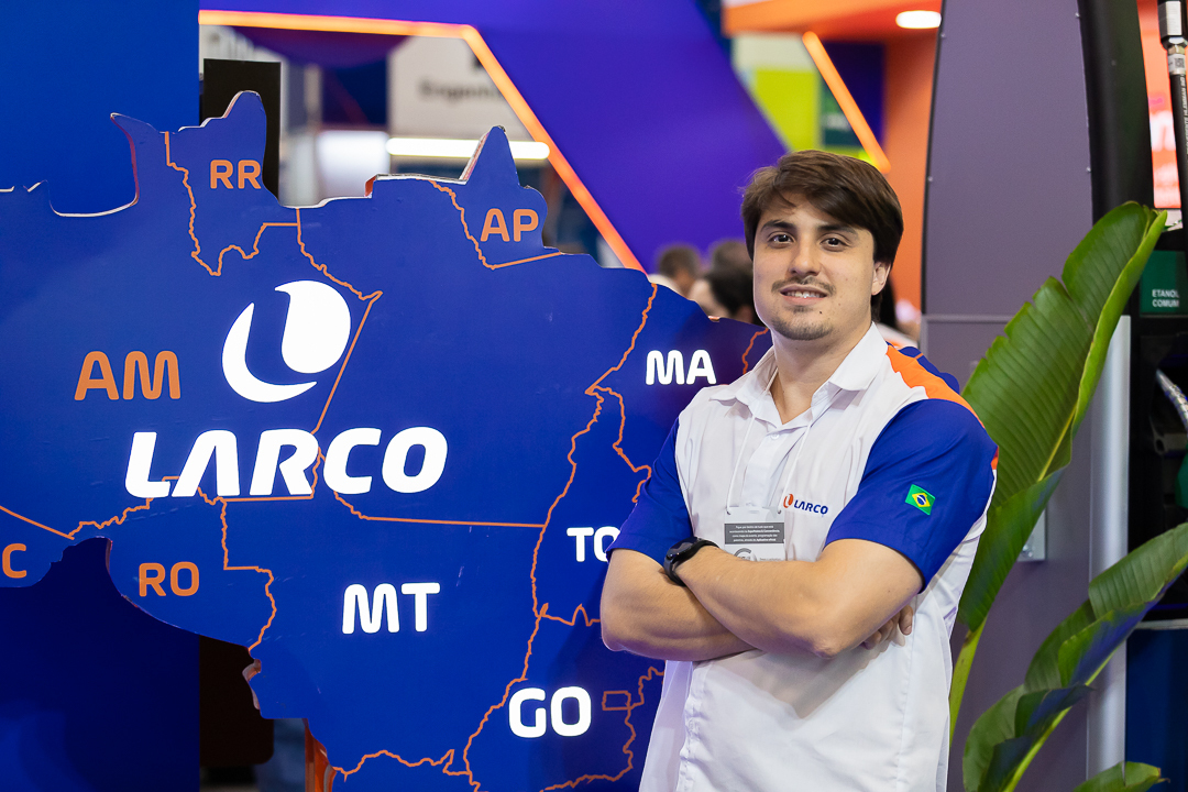 O estande da Larco pronto para receber clientes e parceiros
