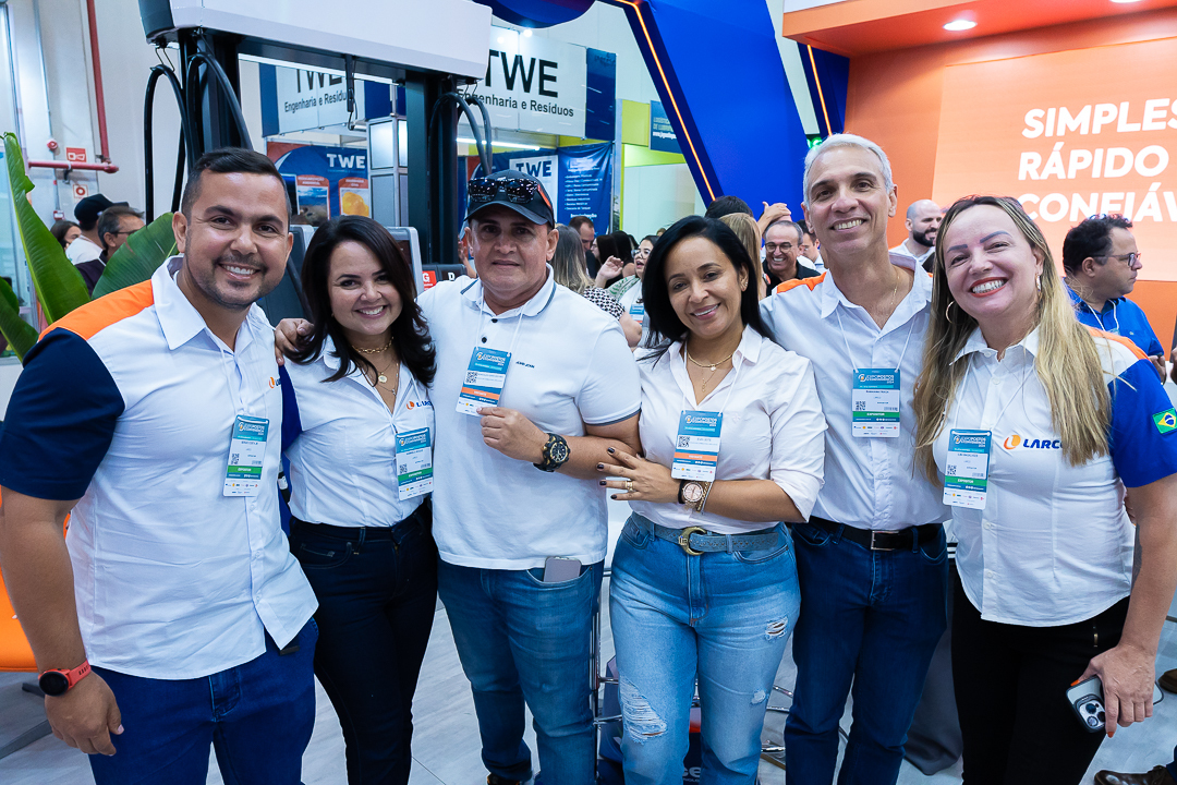 O estande da Larco pronto para receber clientes e parceiros