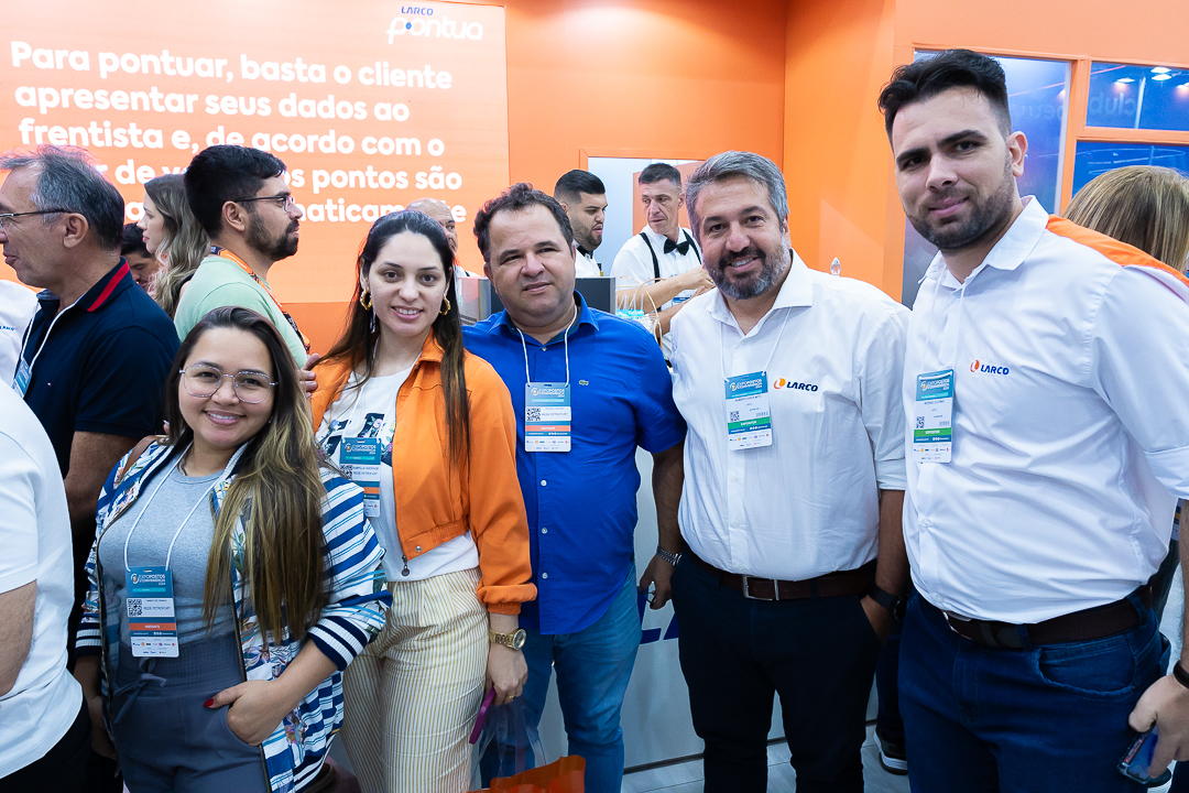 O estande da Larco pronto para receber clientes e parceiros