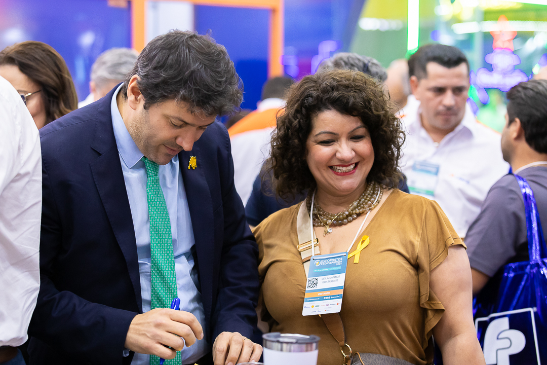 O estande da Larco pronto para receber clientes e parceiros