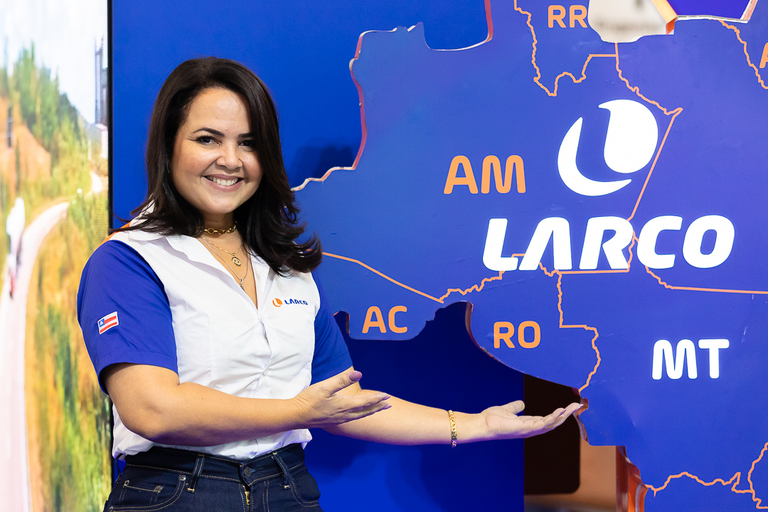 O estande da Larco pronto para receber clientes e parceiros