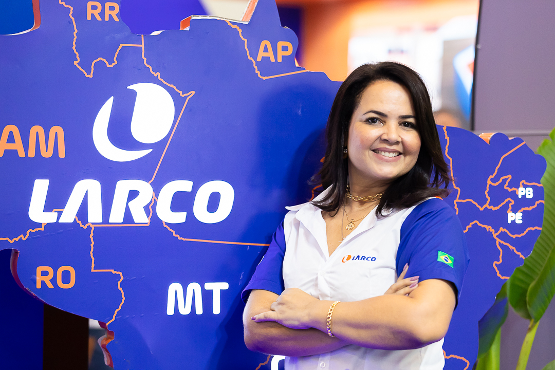 O estande da Larco pronto para receber clientes e parceiros