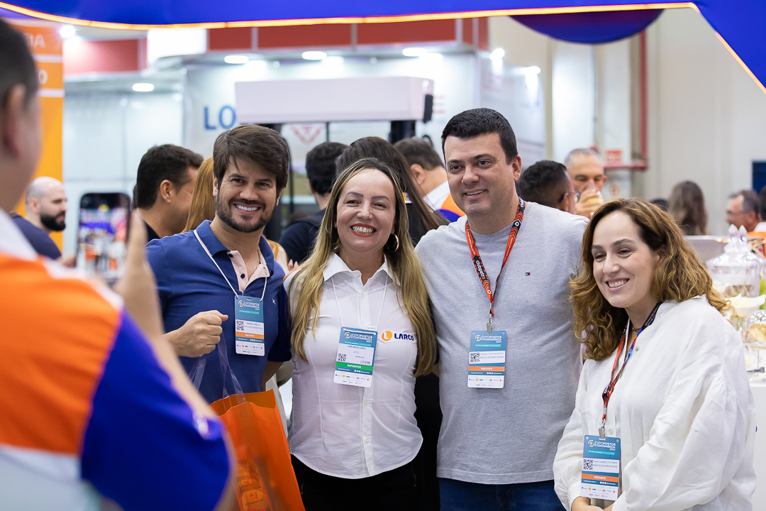 O estande da Larco pronto para receber clientes e parceiros