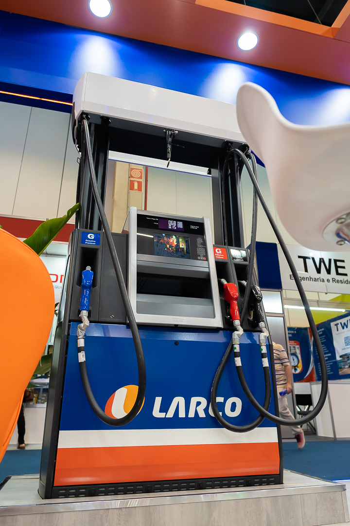 O estande da Larco pronto para receber clientes e parceiros
