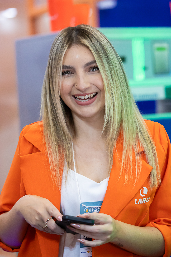 O estande da Larco pronto para receber clientes e parceiros
