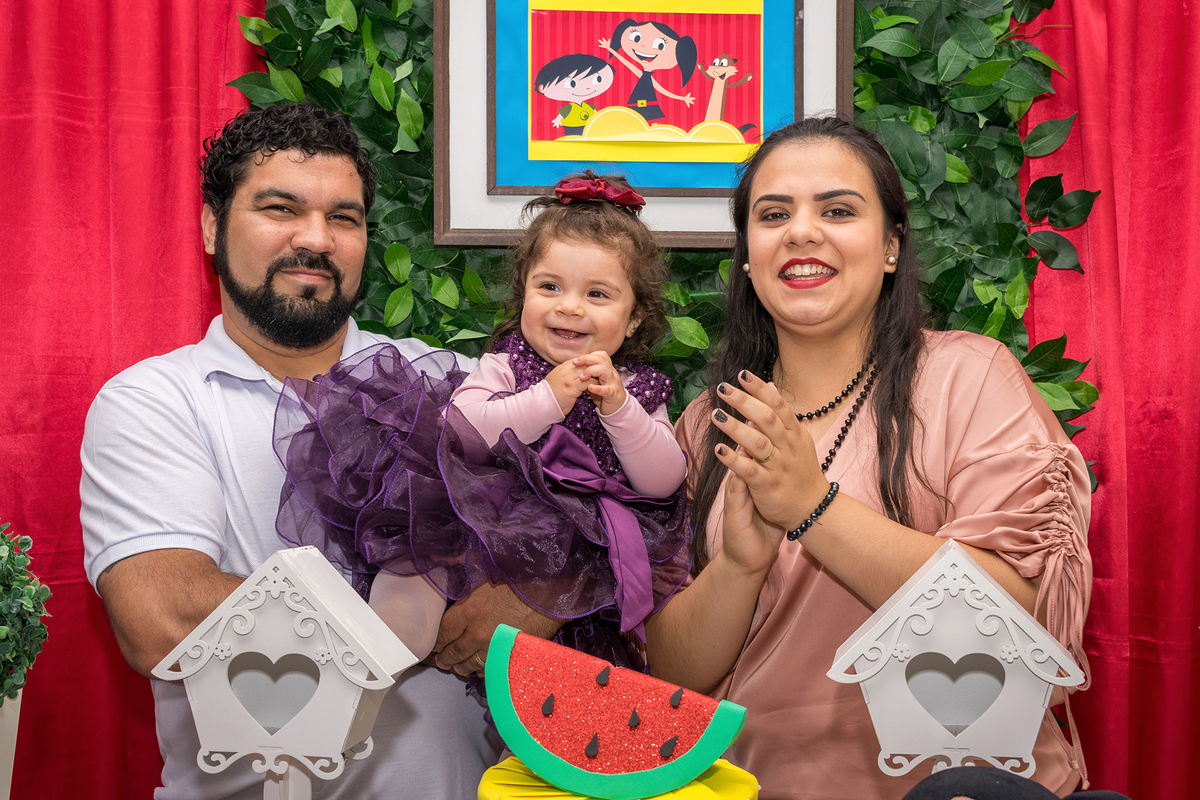 Aniversário - Cecília - Show da Luna - Vestido - Decoração - Temática - Festa Infantil - Papais - Foto de Família