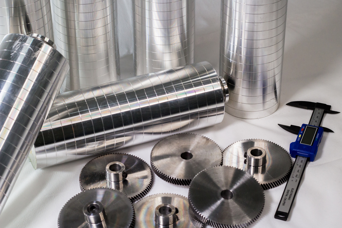 flexografia, faca para flexografia, faca magnética, faca de aço, cilindro magnético para flexografia, flexográfico engrenagem de máquina flexográfica, paquímetro