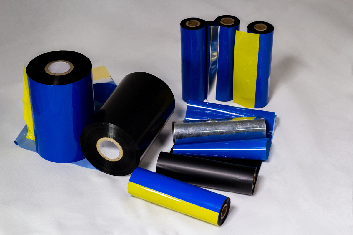 ribbom de impressão em etiquetas adesivas para máquina de ribbon e variações de etiquetas