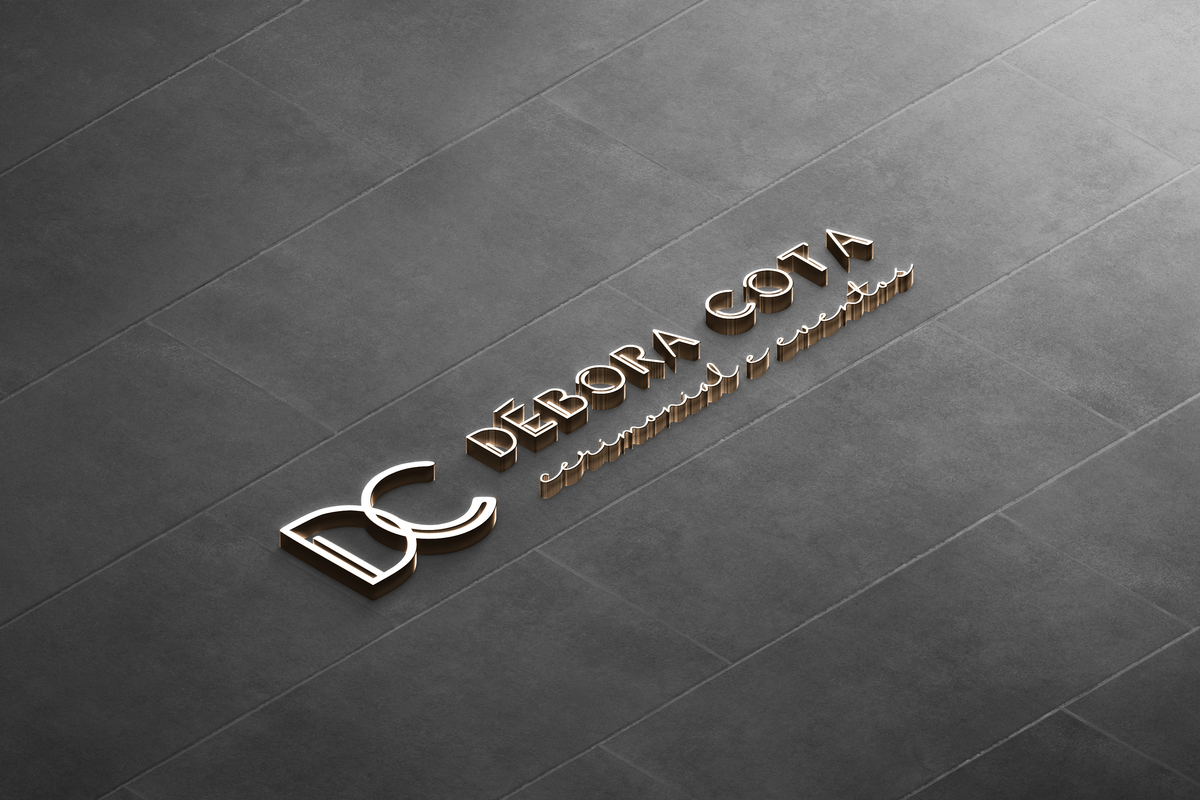 Marca Débora Cota versão horizontal com sigla DC