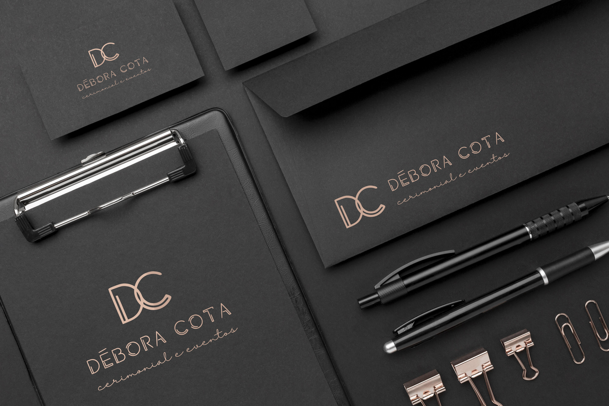 Identidade Visual da Papelaria para Débora Cota, Cerimonialista e Cerimonial de Eventos