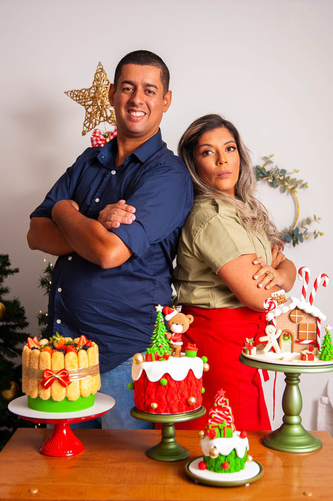 casal socios ensaio corporativo em estudio barra da tijuca confeiteira  Business Session