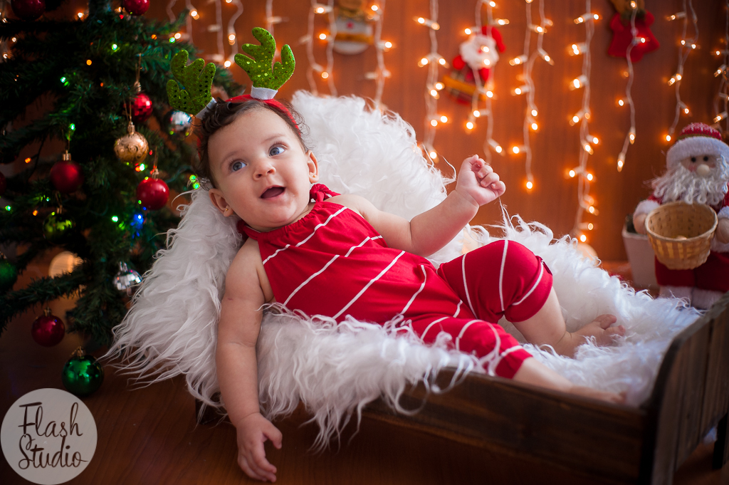 Bebe linda em ensaio fotografico de natal, no rio de janeiro