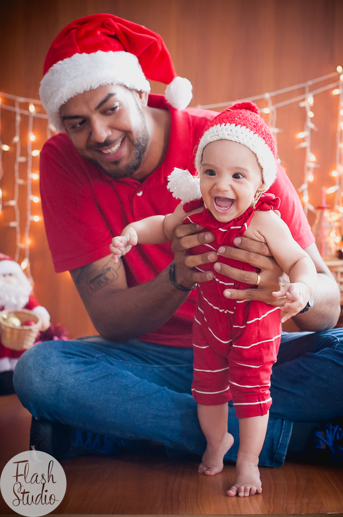 pai e bebe, em book de natal em bangu no rio de janeiro