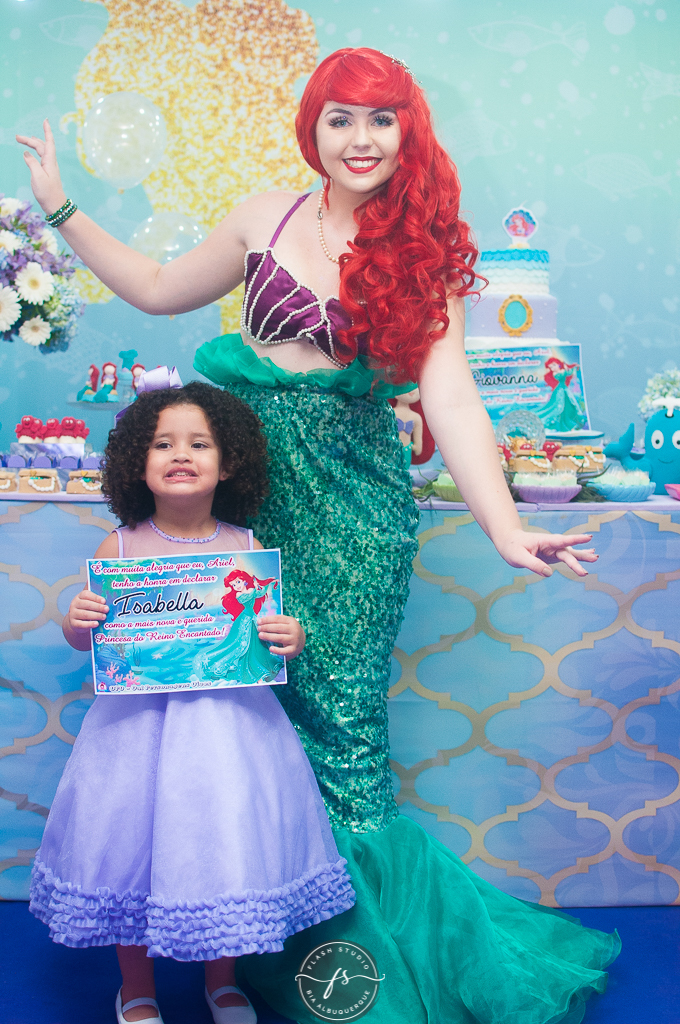 certificado de princesa em festa de 1 ano da pequena sereia giovana no Na Vila festas no valqueire, rio de janeiro