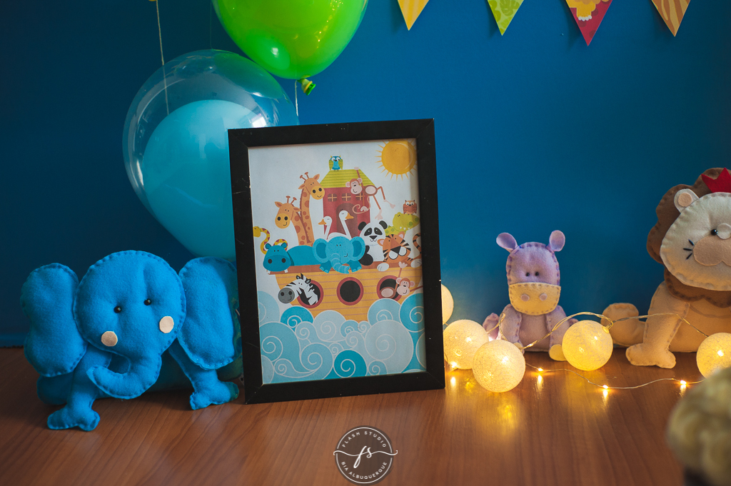 fotos do cenario em smash the cake da arca de noé em estudio no rio de janeiro em bangu