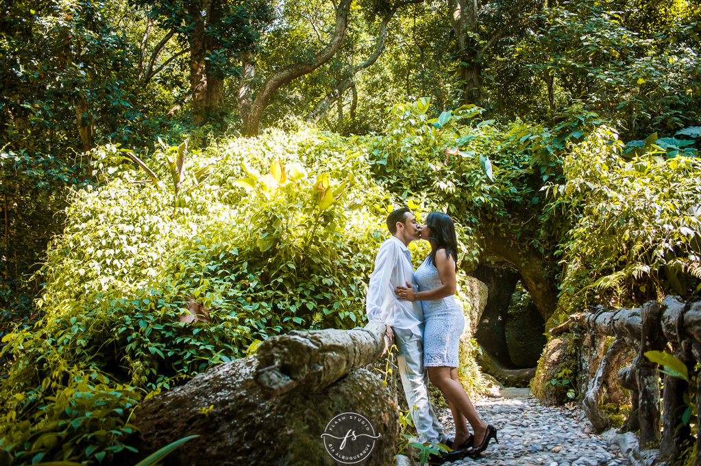 beijo em ensaio pré wedding no parque lage, rio de janeiro