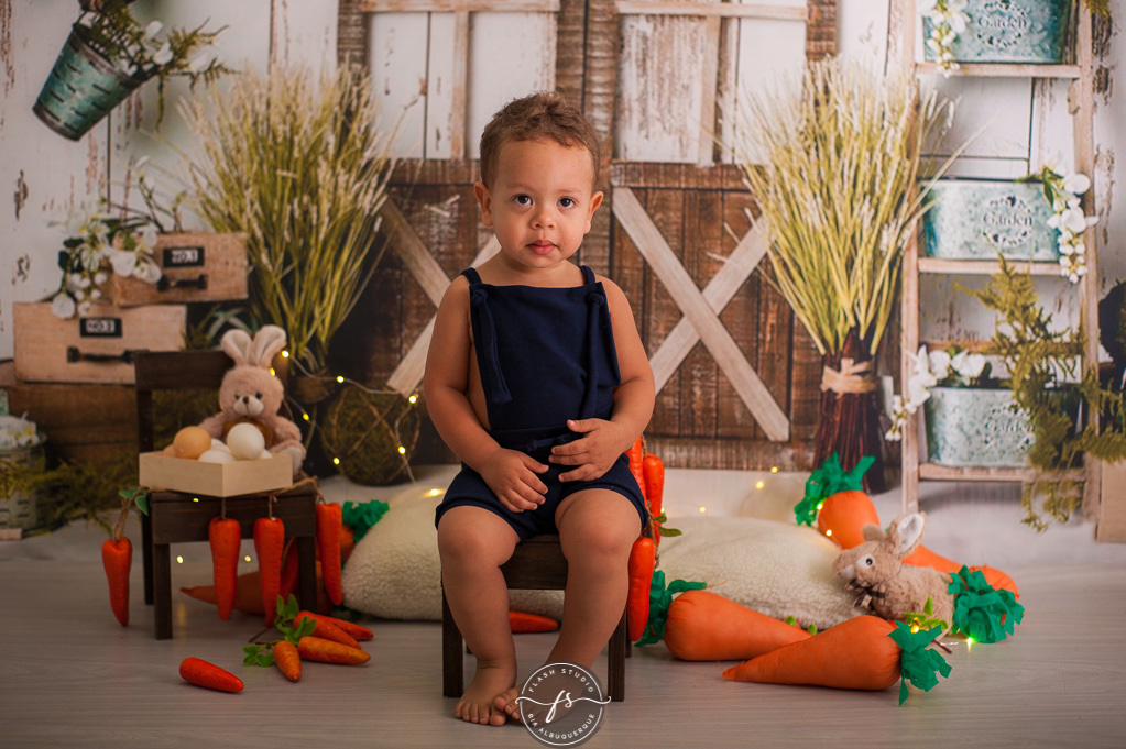 bebe sentadinho em ensaio de pascoa, com coelhinhos e ovelhinhas, no rio de janeiro, em bangu