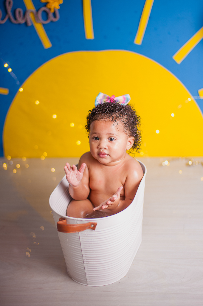 bebe fofa em smash the cake tema raio de sol, em estudio no rio de janeiro, bangu