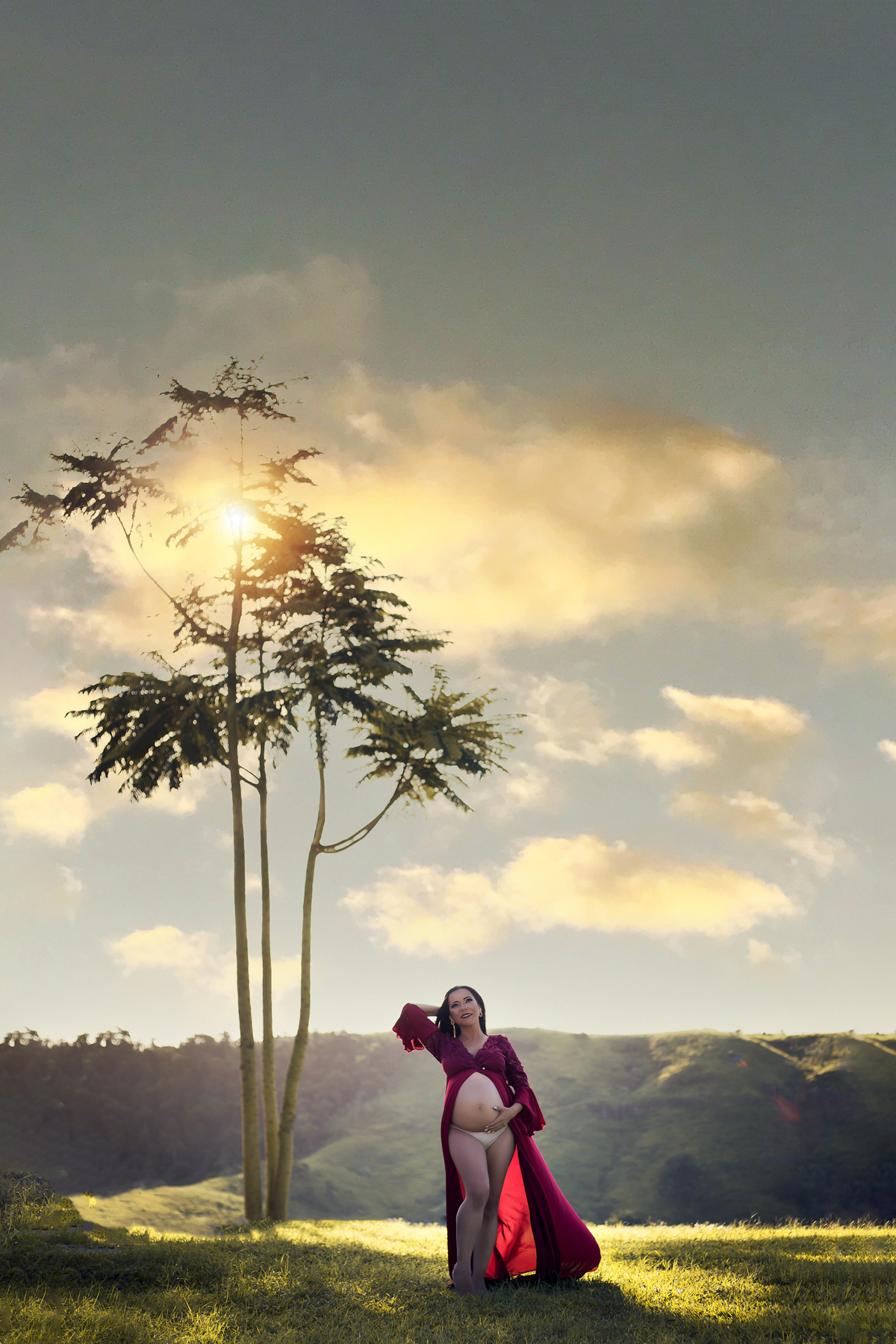 Ensaio Gestante no Mirante em Arrozal, à espera de Heitor.