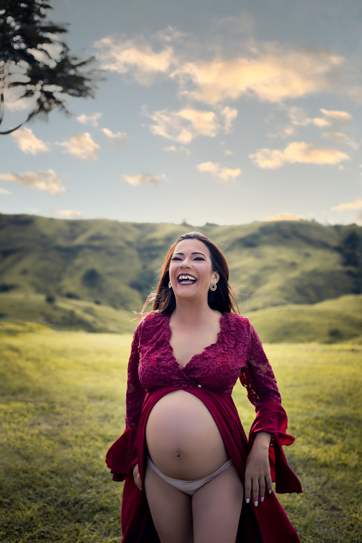 Ensaio Gestante no Mirante em Arrozal, à espera de Heitor.