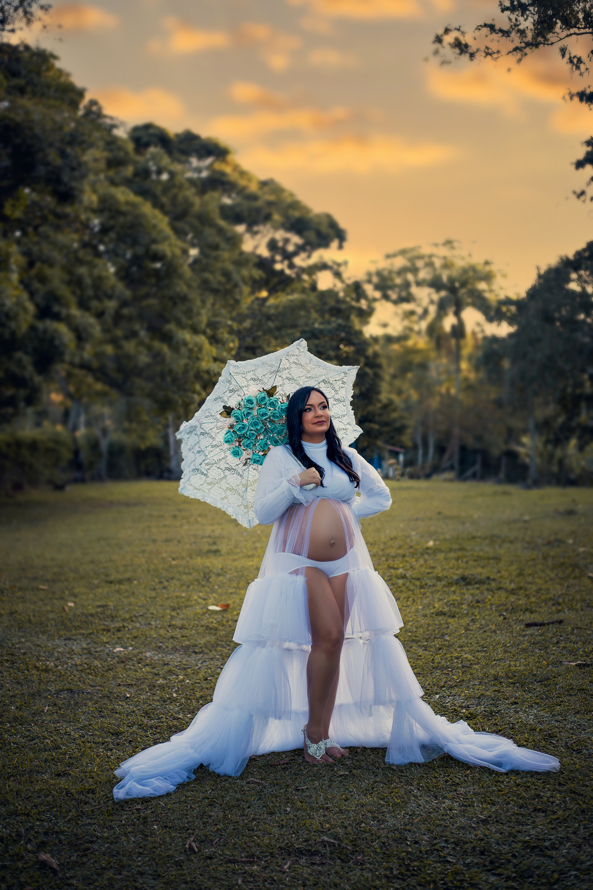 Ensaio Gestante no Rancho São Carlos, à espera de Bento Miguel.