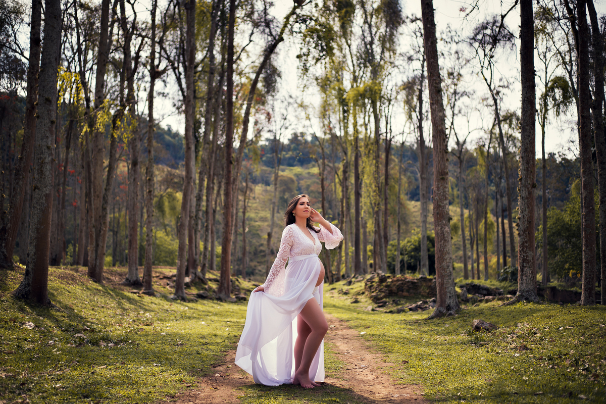 Ensaio Gestante nas Ruínas de Rio Claro, à Espera do Miguel.