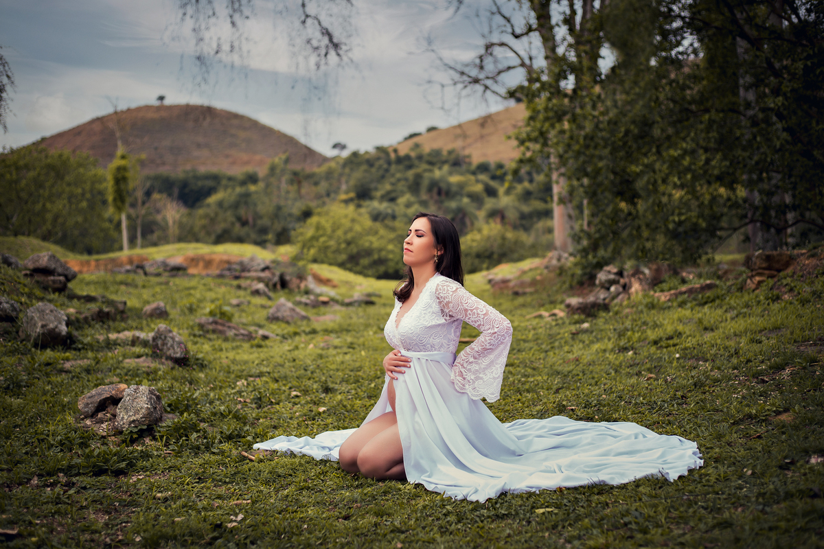 Ensaio Gestante nas Ruínas de Rio Claro, à Espera do Miguel.