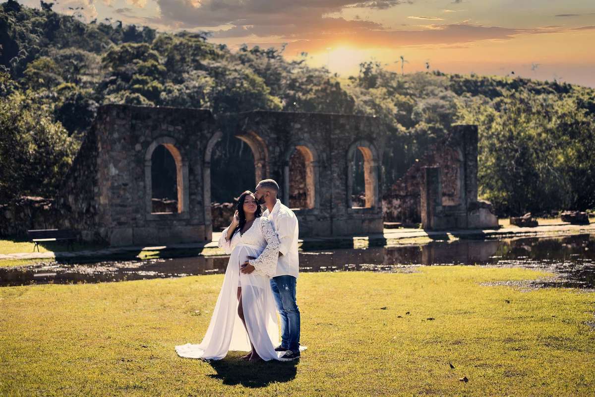 Ensaio Gestante nas Ruínas de Rio Claro, à espera do Heitor