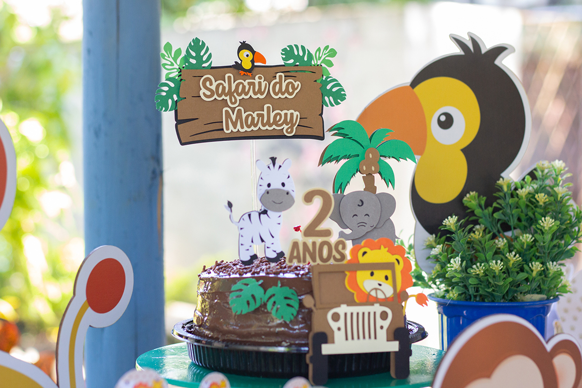 Bolo tema safari do marley