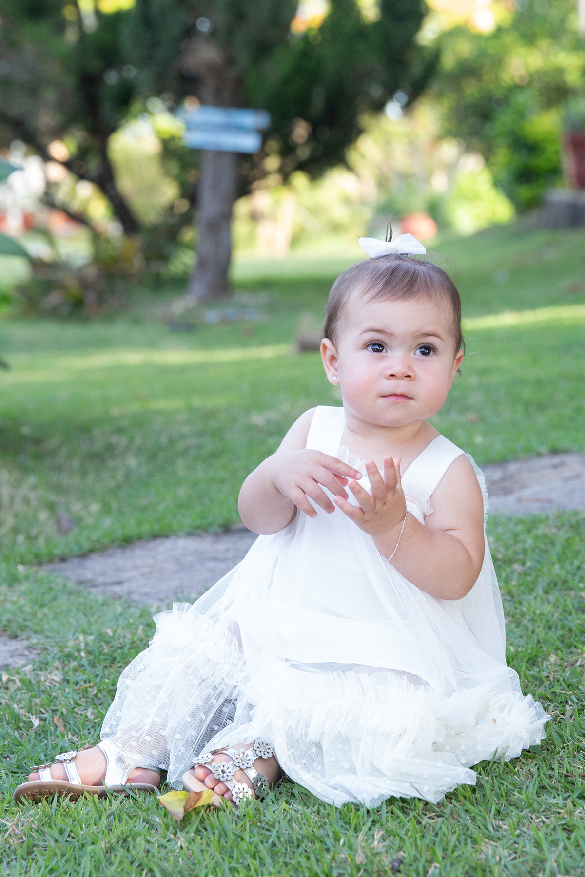 momento diversão da aniversariante no jardim